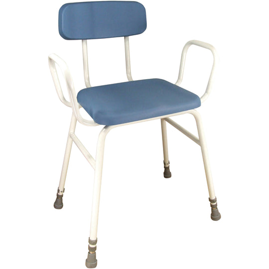 Perching Stool with Back and Arms