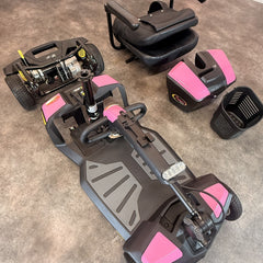 Pride Apex Rapid 4mph Travel Mobility Scooter Pink, 6 Months Warranty NEW BATTS