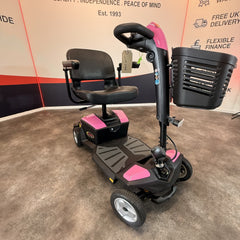 Pride Apex Rapid 4mph Travel Mobility Scooter Pink, 6 Months Warranty NEW BATTS