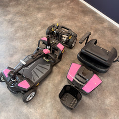 Pride Apex Rapid 4mph Travel Mobility Scooter Pink, 6 Months Warranty NEW BATTS